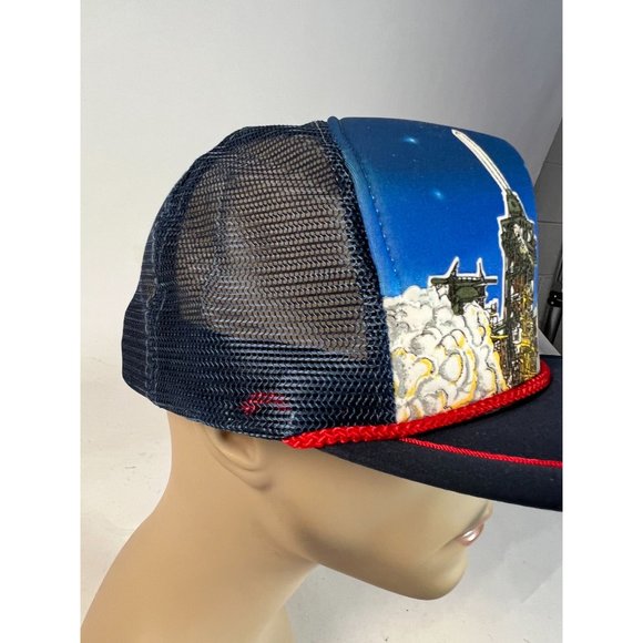 Kandi Tops NASA Kennedy Space Center Mesh Back Trucker Cap OS Adjustable Blue - Picture 9 of 16